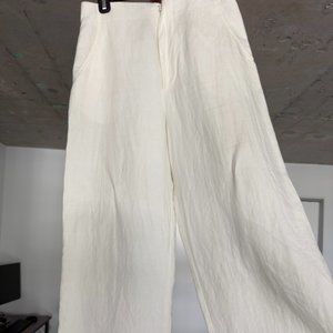 Wide leg linen pants